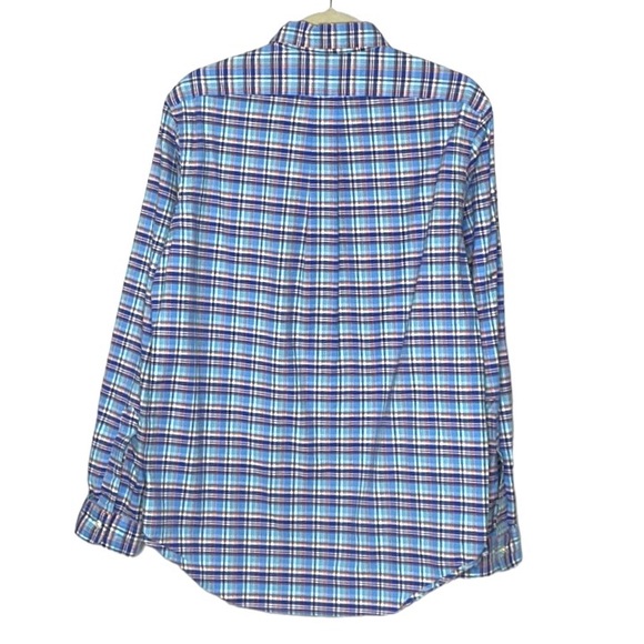 RALPH LAUREN POLO MENS CLASSIC FIT PLAID OXFORD BUTTON SHIRT w/ STRETCH SZ M - Picture 2 of 9